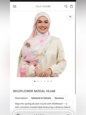 Wildflower Modal Hijab - Pink Floral